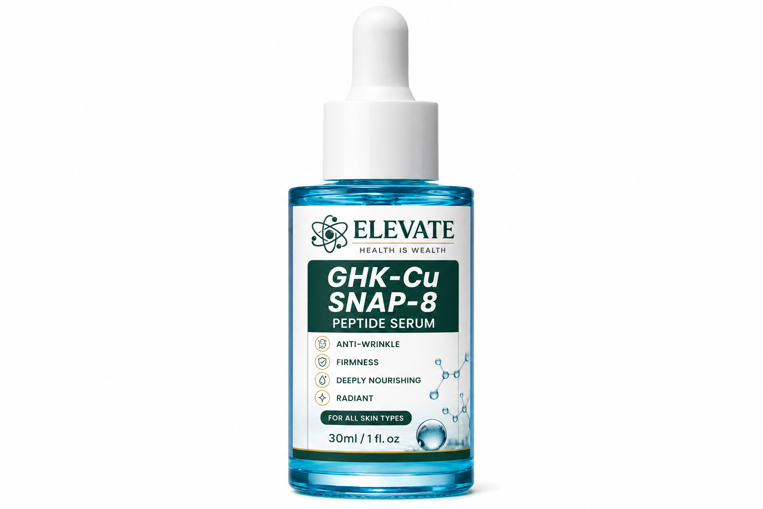 GHK-Cu + SNAP-8 Facial Serum | Hydrating Skin Care | 60ml